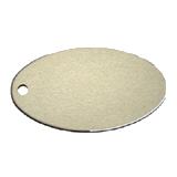 Oval<br/>Key Tag<br/>Aluminum Silver